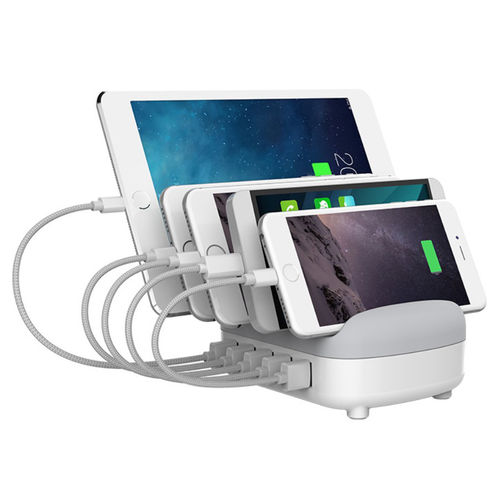 Orico 40W (5-Port) USB Charging Station & Stand for Phone / Tablet - White